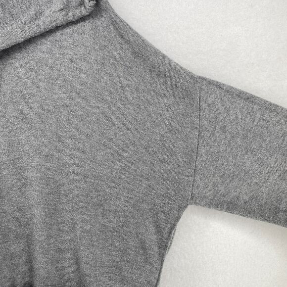 EILEEN FISHER Sweater L Organic Cotton Snap Front Cardigan Oversized Gray - Picture 7 of 13